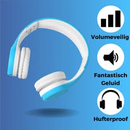 WiseQ Junior Kinderkoptelefoon met Draad – Koptelefoon Jongens – Koptelefoon Kind voor Tablet en School – Hoofdtelefoon met Kabel – 85 dB Volumebegrenzer – Opvouwbaar – Met Stickers – Blauw — thumbnail 8