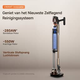 UWANT V600 Steelstofzuiger met Dweilfunctie - Draadloze Stofzuiger zonder Zak - Zelfreinigend Dweilsysteem - 32kPa Zuigkracht - Elektrische Dweil — thumbnail 8