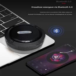 QTTVBTNA -Douche Speaker - Badkamer Speaker - Shower Speaker - Draagbare Speaker - Bluetooth Speaker - Met Zuignap - Waterproof - USB Oplaadbaar - 9*3cm - Zwart — thumbnail 2