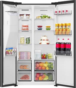 Hisense RS5P528STFE - Amerikaanse koelkast – Zwart - No-Frost - 178 cm hoog - 528 liter - Energielabel E - Invriesvermogen 10 kg/24u - Geluidsniveau 40 dB(A) - IJs- en waterdispenser - LED Display - FastFreeze - Deuralarm - Interverter Compressor — thumbnail 3