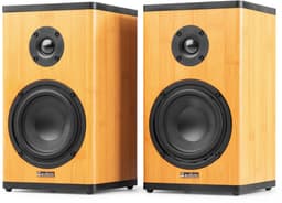Draadloze speakers - Audizio BS20 speakerset - Luidspreker boxen met Bluetooth - Oplaadbare accu - Bamboe — thumbnail 11