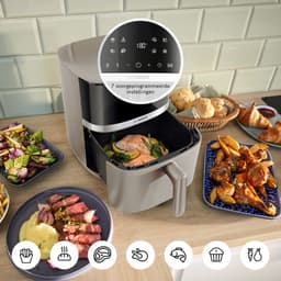 Bosch MAF462C0 Airfryer - Serie 4 - 6,1L - Ontdooifunctie - Dual heating - Warmhoudfunctie - 7 programma's - Tot 4 personen - Dark cream — thumbnail 8