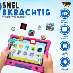Kindertablet 10 inch – Android 15 – 64GB – Inclusief Hoes – Ouderlijk Toezicht – Kids Tablet – Tablet Kinderen – WiFi — thumbnail 5