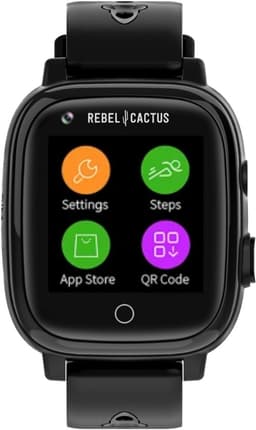 Kindersmartwatch GO (Zwart) - GPS tracker - Whatsapp - Taal: NL/EN/DE/FR/ES/SE etc — thumbnail 1