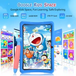 TABWEE K10 Tablet - 10.1 Inch FHD - 12GB RAM - 64GB ROM - SD 2TB - 5000 mAh - Android 15 - WiFi 6 - uitstekend cadeau voor kinderen - Blauw — thumbnail 5