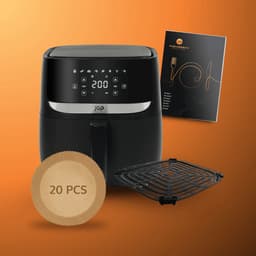 JAP Appliances Aspire - Airfryer - Inclusief 20 stuks bakpapier - Digitaal Kookboek - Grote XXL Heteluchtfriteuse - PFAS-vrij - Digitaal touchscreen - 1700W — thumbnail 8