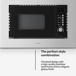 Klarstein Magnetron Verosteel inbouwmagnetron met grill – 20 l, 700 W & 800 W grill, 8 programma's, touchbediening, roestvrij staal, geïntegreerde magnetronoven - 20L - voor Keuken - Timer - RVS - glas Display - Microwave — thumbnail 9