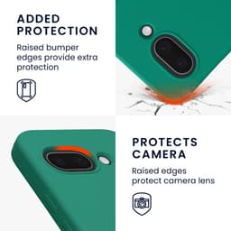 kwmobile telefoonhoesje geschikt voor Google Pixel 9a - Hoesje met siliconen coating - Smartphone case in smaragdgroen — thumbnail 5
