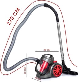 SCH® Steelstofzuiger met snoer - Steelstofzuiger - Stofzuiger - Zwart - ‎42cm x 39cm x 35cm — thumbnail 2
