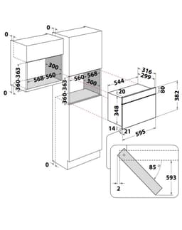 solo magnetron 22l 1300w inbouw zwart - whirlpool - MBNA900X — thumbnail 8