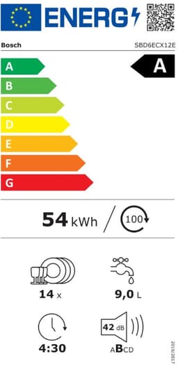 Bosch SBD6ECX12E - Series 6 - Inbouwvaatwasser - 60 cm - Extra hoog - Home Connect - Energielabel A - Extra Droog: optie voor extra grondige droogresultaten — thumbnail 18