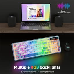 Royal Kludge RKS98 - Mechanisch Gaming Toetsenbord - Gaming Keyboard - Draadloos - RGB - Met LCD-scherm — thumbnail 5