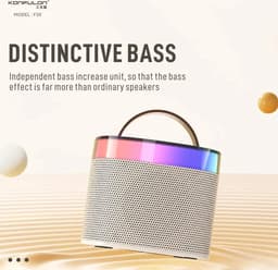 Viatel Creatieve Rgb Kleurrijke Verlichting Mini Karaoke Draagbare Draadloze Bluetooth Speaker Met Microfoon Outdoor Stereo Subwoofer — thumbnail 14