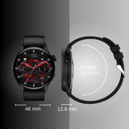 GØDLY® Amoled Smartwatch 46mm - voor Heren & Dames - Stappenteller - Kcal Teller - Slaapmeter & Hartslagmeter - Geschikt voor iOS & Android - Zwart — thumbnail 8