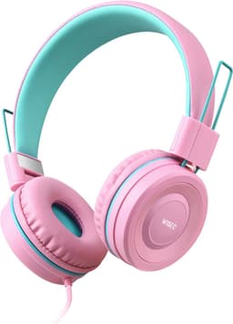 WiseQ Kinderkoptelefoon met Draad – Koptelefoon Kind – Hoofdtelefoon met Kabel – Met Microfoon – Geluidsdempend – Volumebegrenzer - Roze / Unicorn-Bubblegum — thumbnail 1