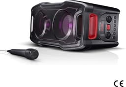 Party speaker met microfoon - Karaoke set - bluetooth - 13 speeltijd - super bass - LED lichteffecten — thumbnail 7