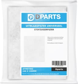 Dparts universeel stofzuigerfilter - uitblaasfilter (microfilter) - op maat te knippen - 240x190x2mm- 1 stuk - filter stofzuiger - geschikt voor Miele, Philips, AEG, Nilfisk, Bestron, Sauber, Inventum, Moulinex, Bosch, Siemens, Zanussi, Electrolux — thumbnail 2