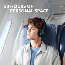 Soundcore Space Q45 by Anker, Koptelefoon met actieve ruisonderdrukking, tot wel 98% minder ruis, 50 u speeltijd, appbediening, LDAC Hi-Res Wireless Audio, comfortabel, duidelijk bellen, Bluetooth 5.3 — thumbnail 3