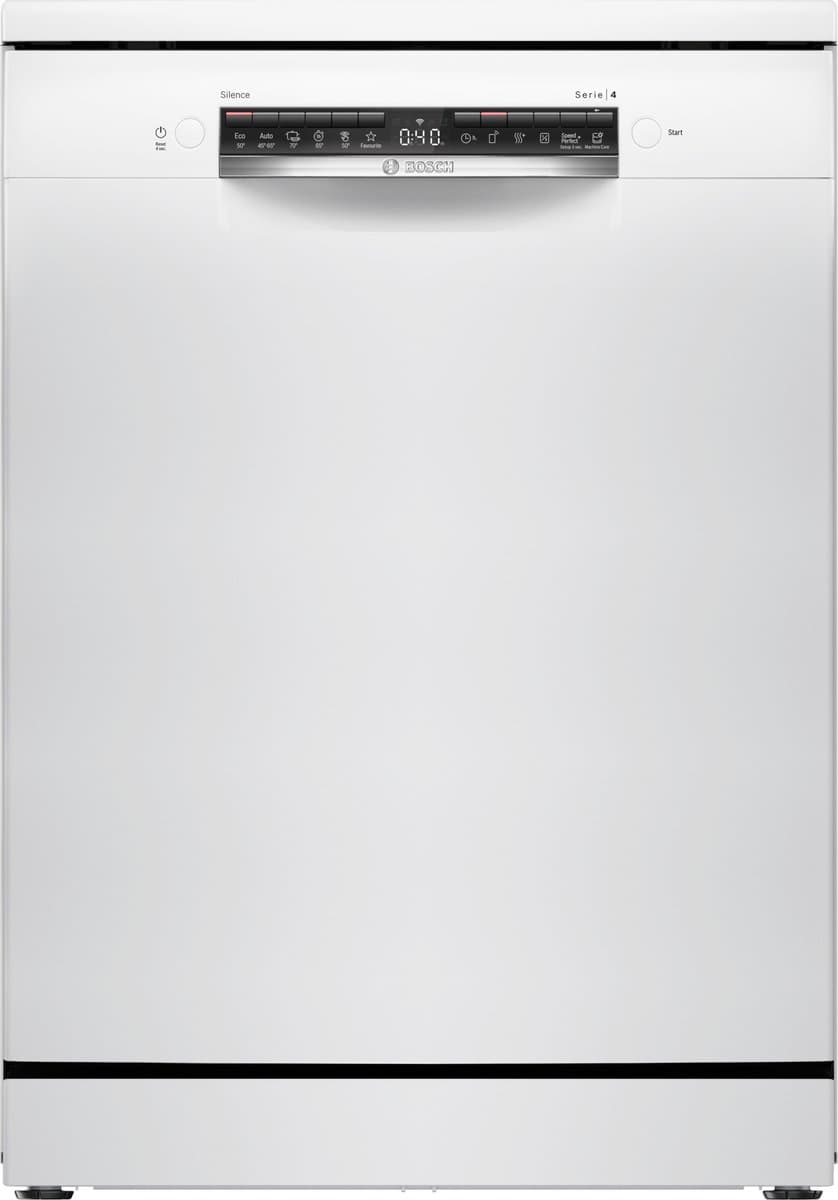 Bosch SMS4HTW00E - Serie 4 - Vaatwasser - Vrijstaande vaatwasser - 60 cm - Stil - Wit - Home connect — afbeelding 1