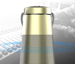 HOPESTAR H33  Goud draagbare draadloze Bluetooth-luidspreker FM-zender Powerbank — thumbnail 8