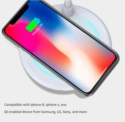 PriFri - 3 in 1 draadloze oplader, Bluetooth luidspreker, LED lamp, Wit — thumbnail 3
