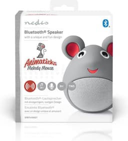 Nedis Bluetooth®-Speaker - Maximale batterijduur: 3 uur - Handheld Ontwerp - 9 W - Mono - Ingebouwde microfoon - Koppelbaar - Animaticks Melody Mouse - Grijs — thumbnail 8