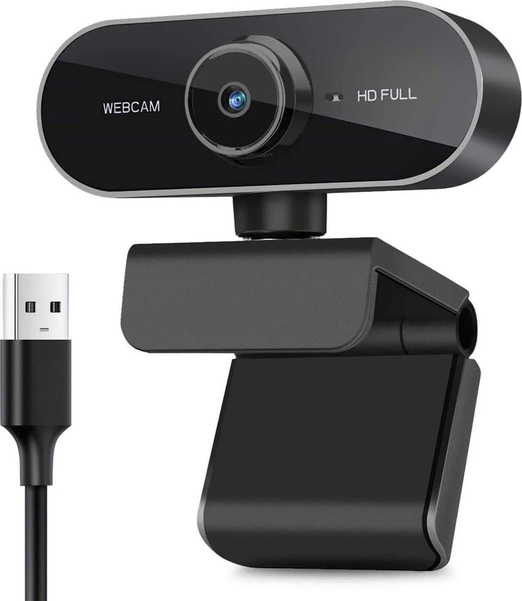 YONO Webcam voor PC met Microfoon - 1080P Full HD - Streaming Camera - Laptop - Office - Gaming - Zwart — afbeelding 1