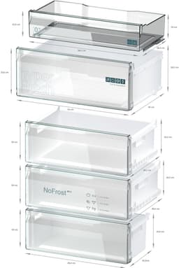 Siemens KG49NXXCF - iQ300 - Koelkast - Koel-vriescombinatie - Energielabel C - Total No Frost Nooit meer ontdooien - Zwart - hyperFresh ruimte voor groente en fruit - superKoelen functie — thumbnail 11