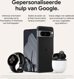 Google Pixel Watch 2 - Zwart - Met GPS - Hartslagmonitor - Stressmanagement - Zwarte Siliconenband — thumbnail 5