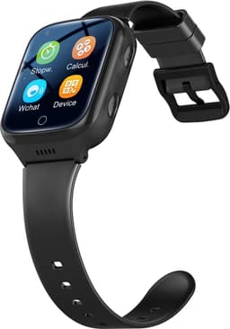 DrPhone ZONE5 – 4G Smartwatch Met Mobiele App Voor Kinderen – GPS Locatie Traceren – Mobiele App – Waterdicht – Hartslagtracking – Slaapmonitoring – Belfunctie - Zwart — thumbnail 1