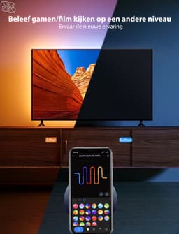 Glowinh Premium Tv Backlight- Led Verlichting - 55-65 Inch -Ambilight - Ambient Light - Led Verlichting TV - Ledstrips - Ledstrip -Led Light Strips - App Gebruik Tuya/Smartlife- Led Strips - Led Light - Gaming - Tv - Laptop - Alexia & Google — thumbnail 14