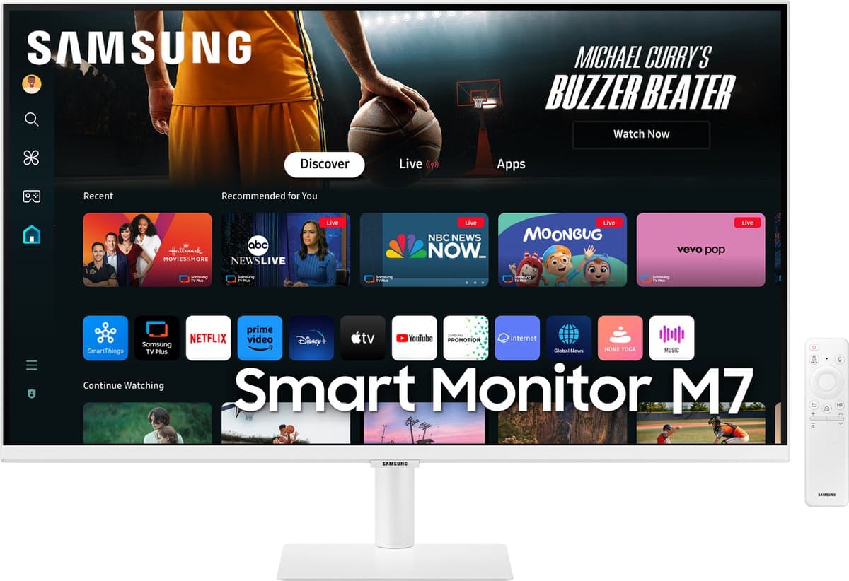 Samsung Smart LS32DM703UUXEN - 4K Smart Monitor - Apple AirPlay - Tizen - Wi-Fi - Bluetooth - 32 Inch — afbeelding 1