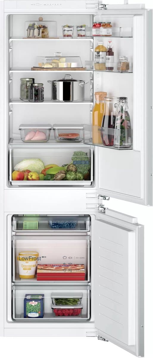Siemens KI86VNFE0 - iQ100 - Inbouw koel-vriescombinatie - 177.2 x 54.1 cm - 267 l - Zeer stil - Energielabel E — afbeelding 1