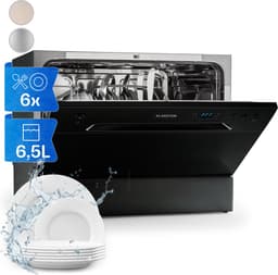 Klarstein Vaatwasser Mini voor 8 Couvert, Stille Kleine UV-vaatwasser met 6 Programma’s, Kleine Tafelvaatwasser voor Thuis, Kantoor en Camping, Mini Vaatwasser met Wateraansluiting - Vaatwasmachine Afwasmachine - 8 Maatgedekken 50 cm 1620W — thumbnail 1