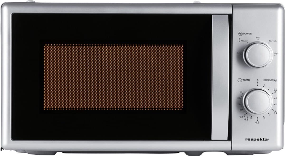 Respekta vrijstaande magnetron MW700 - Onderbouw magnetron - 20 L - Zilver - 700 Watt - Onderbouw / vrijstaande microgolf — afbeelding 1