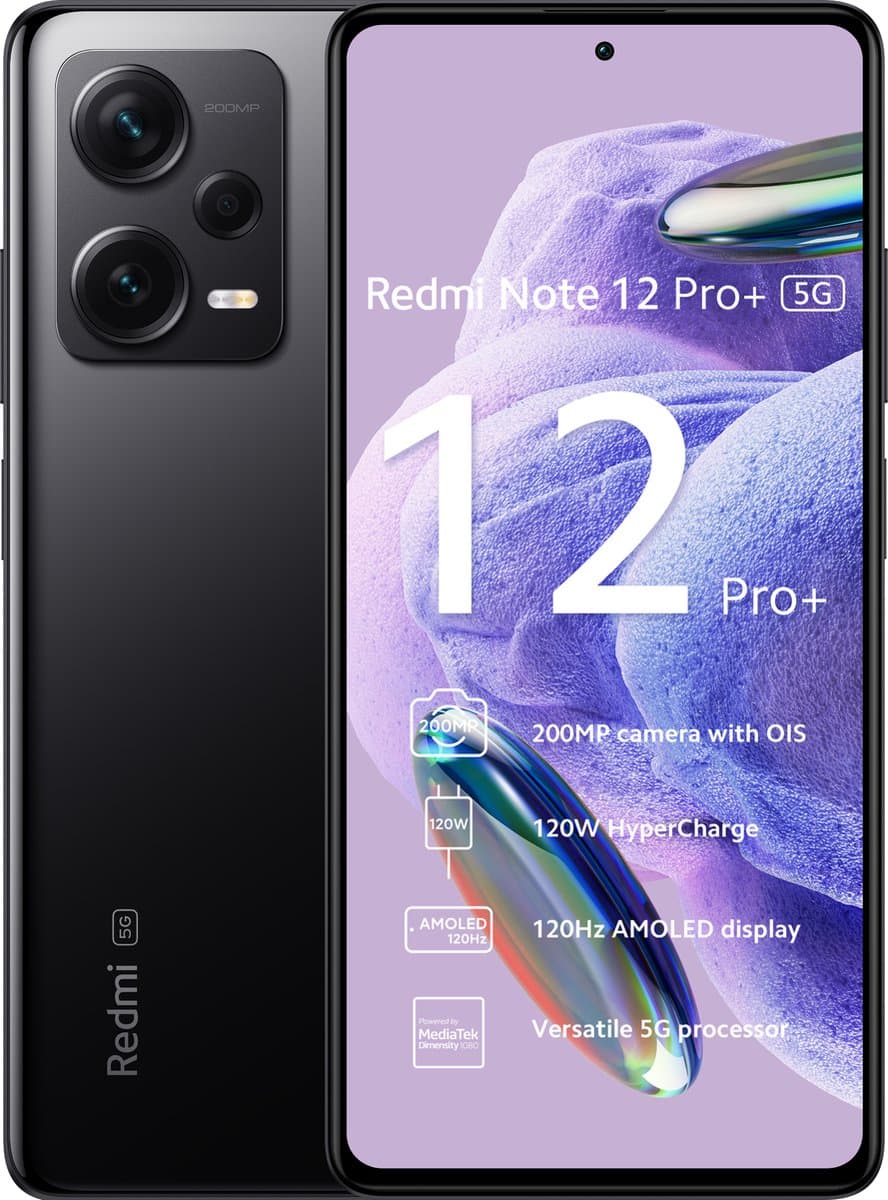 Xiaomi Redmi Note 12 Pro+ 5G - 8GB/256GB - Midnight Black — afbeelding 1