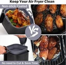 XL Airfryer siliconen vierkant mandje– Heteluchtfriteuse siliconen bakvormen - Airfryer accesoires – Heteluchtfriteuse siliconen bakvormen – Airfryer accessoires — thumbnail 2