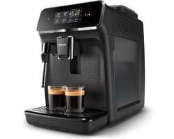 Philips 2200 Series - Espressomachine - 2 Soorten Koffie & Heet water - Melkopschuimer voor Cappuccino - Keramische molen - Volautomatisch - Zwart - Koffiemachine met bonen - EP2220/10
