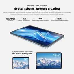 OSCAL Pad 200 Tablet - 24GB RAM - 256GB ROM - 13.4 Inch Full HD - 8300mAh AI Tablet - Android 16 - Met Toetsenbord(QWERTY), Beschermhoes, Muis, Stylus - Zwart — thumbnail 7