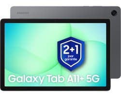 Samsung Galaxy Tab A11 Plus - 5G - 256GB - Gray + 1 jaar extra garantie