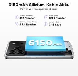 DOOGEE Note 56 Plus - Smartphone - Telefoon - 48 GB RAM+ 256 GB ROM (2TB/TF) - 50 MP camera - 6150 mAh/18W - 6.56 inch 90Hz - Gemini AI - Widevine L1 - NFC - Face ID - Vingerafdruk - GPS - Natural — thumbnail 11