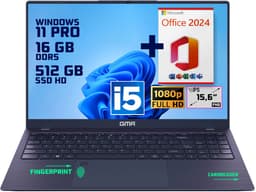 GMR | Elegante 15.6-inch Laptop voor Professionals | Intel i5 Processor - 16GB DDR5 RAM - 512GB M.2 SSD | Perfect voor Office & Zakelijk Gebruik (Windows 11 Pro + Office 2024) — thumbnail 1