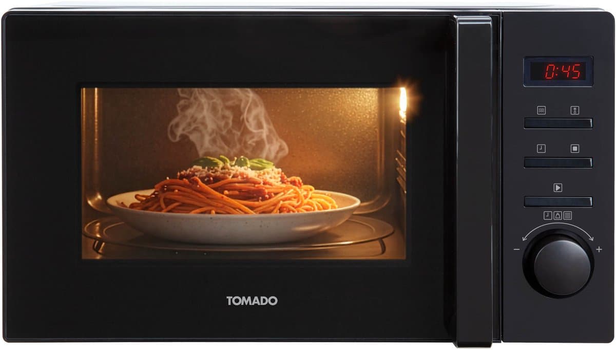 Tomado TMS2002B - Solo magnetron - 20 liter - Met display - 5 magnetronstanden - Binnenverlichting - Matzwart — afbeelding 1