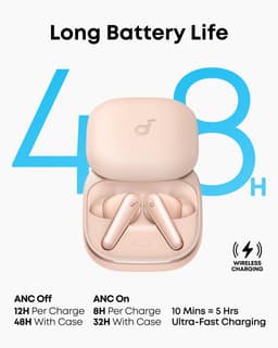 soundcore Liberty 5 by Anker, draadloze oordoppen met noise-cancelling, 2x sterkere stemonderdrukking, realtime adaptieve noise canceling, snelladen, Dolby Audio, heldere gesprekken met 6 microfoons en AI, lange batterijduur — thumbnail 4