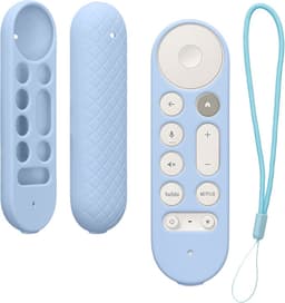 Silicone Anti-Slip Case for Google TV Remote Control - Light Blue — thumbnail 1