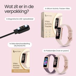 Siltcon® Vitéa Activity Tracker – Stappenteller Horloge - Hartslagmeter – Bloeddrukmeter - Slaapmonitor - Saturatiemeter – Sporthorloge – Smartwatch Dames, Heren & Kinderen - Geschikt voor iOS/Android - RVS - Elke pols - Incl. 2 Bandjes — thumbnail 10