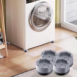 Wasmachine dempers - 8 stuks - Wasmachine Verhoger - Stapelbaar - demper Pads - Antislipmatjes - Wasdroger Verhoger - Geluidsdemper Wasmachine - geschikt voor wasmachine en wasdroger — thumbnail 2
