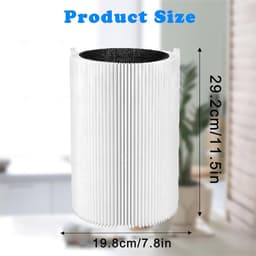 Filters voor luchtreinigers - 2 stuks - geschikt voor Blueair Blue Pure 411 - 411+ - 3210 luchtreinigers - H13 True HEPA-deeltjesfilter met actieve koolstof — thumbnail 5