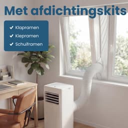 Auronic Mobiele Airco - 7.000 BTU - 3-in-1 - Airconditioning met 2 Raamafdichtingskits - Ventilator - Ontvochtiger - tot 20m² koelen - Wit — thumbnail 8
