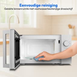 MEDION compacte magnetron (20 liter, 700 watt, ruimtebesparend ontwerp, 5 vermogensniveaus, ontdooifunctie, timerfunctie, MD12211) lichtgrijs [MODEL 2025] — thumbnail 7